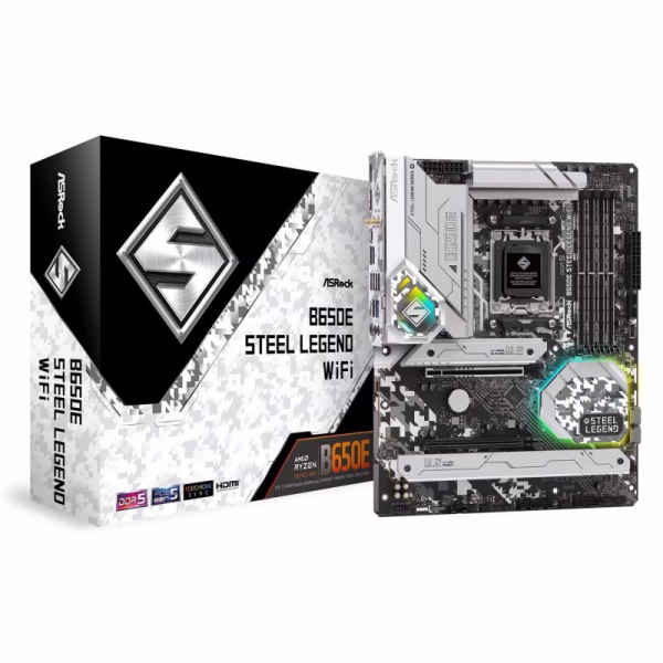 ASRock B650E STEEL LEGEND WIFI DDR5 PCIE 5.0 x16 Dual M.2 2.5Gb Lan,WI-FI 6E, 7.1 USB3.2 Gen2X2 Type_C