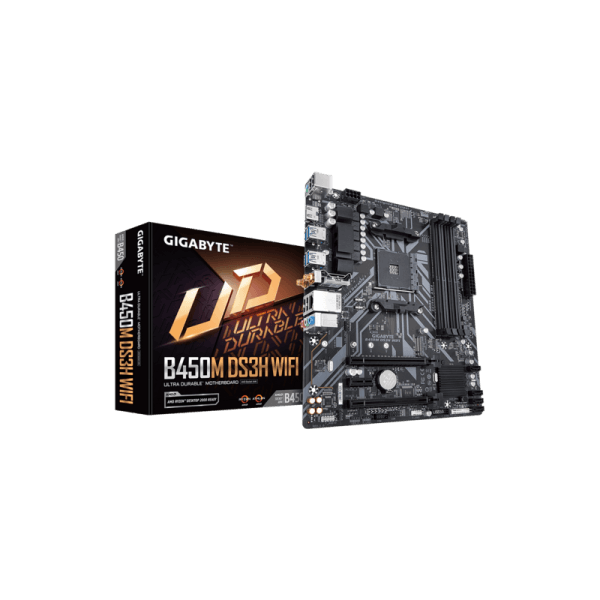 GIGABYTE B450M DS3H WIFI AC + BT 4.2 Micro ATX Bios Ryzen 5000 Update Gratis