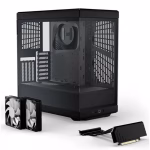 HYTE Y40 Black/Black 2x 120mm Vertical GPU Case ATX con PCI Express 4.0 x 16 Riser Cable Incluido CS-HYTE-Y40-B